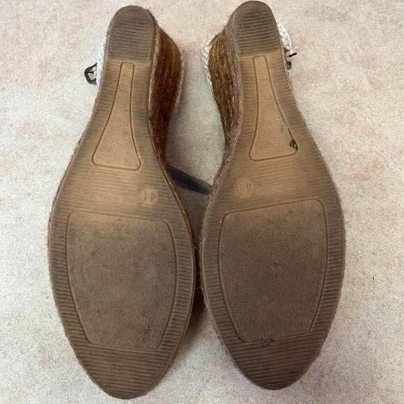 Gaimo Canvas Taupe Platform Wedge Espadrilles Handmade - Picture 15 of 16